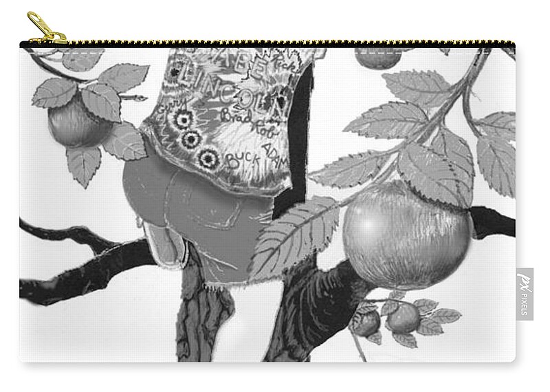 Boy Zip Pouch featuring the digital art Where the Best Apples Are by Carol Jacobs