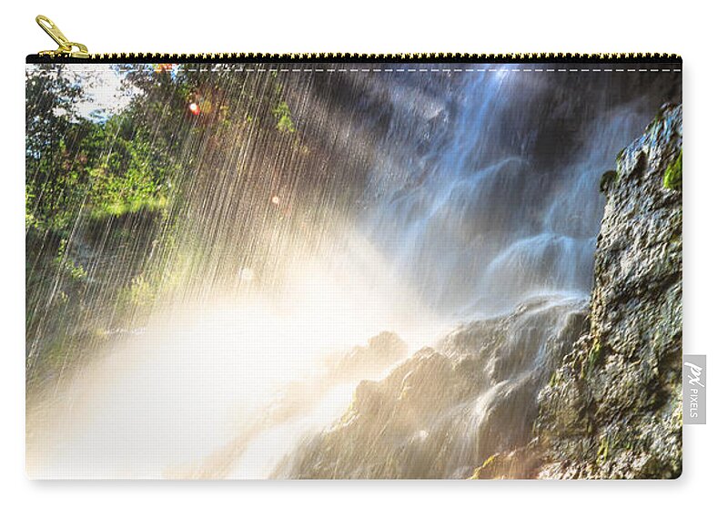 Motion Zip Pouch featuring the photograph Where the light meets the water by Eti Reid