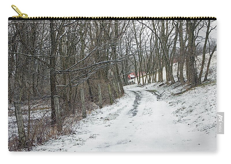 Where The Road May Take You Zip Pouch featuring the photograph Where the road may take you by Photographic Arts And Design Studio