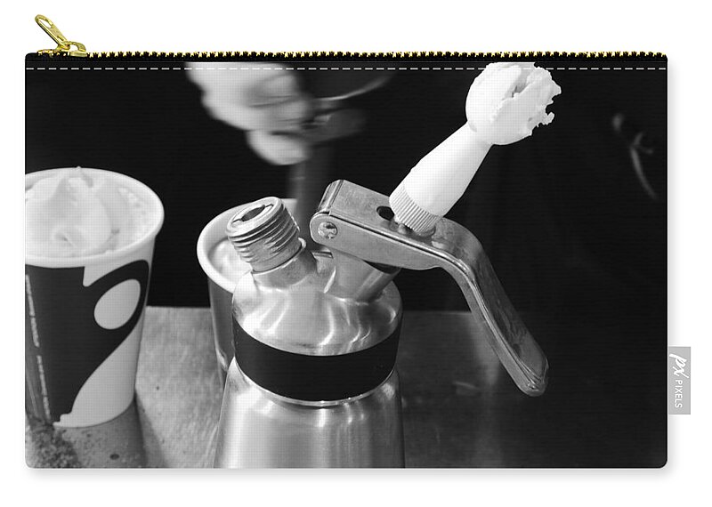 Whipped Cream Zip Pouch featuring the photograph Whipped cream by Michael Tokarski