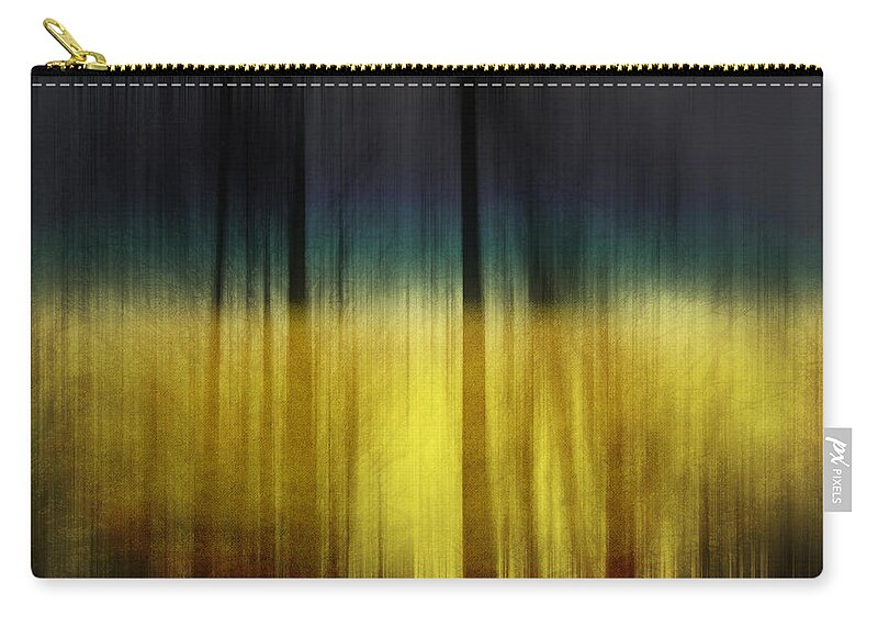 Abstract Zip Pouch featuring the digital art Whispering in the dark by Linda Hoey