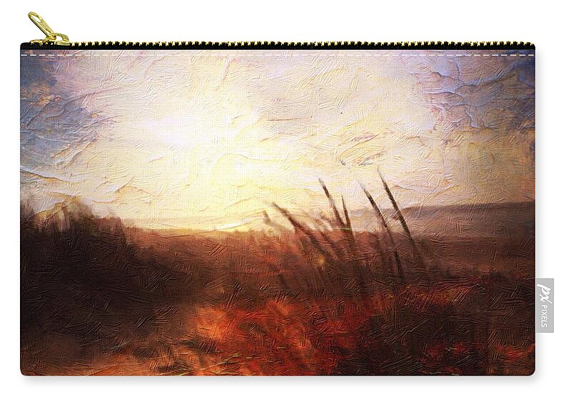 Shores Zip Pouch featuring the painting Whispering Shores by M.A by Mark Taylor