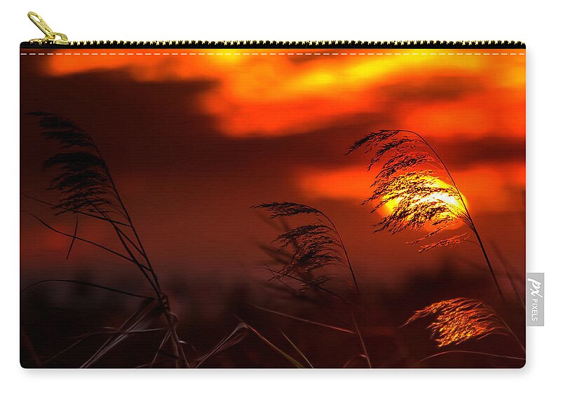Sunset Zip Pouch featuring the photograph Whispering Sunset by Mark Andrew Thomas