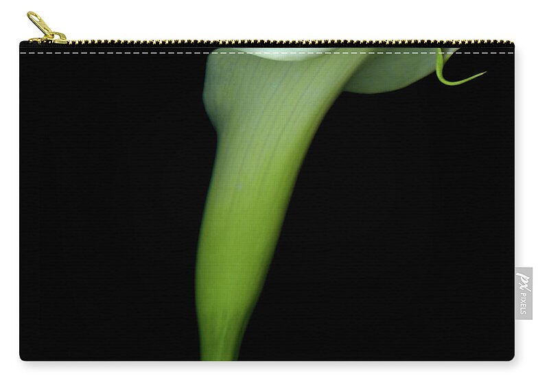 Calla Lily Zip Pouch featuring the photograph White Calla by Photograph By Magda Indigo