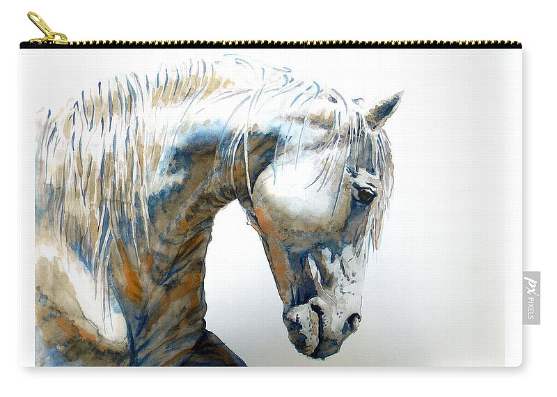 Original Fineart Zip Pouch featuring the painting i . O by J U A N - O A X A C A