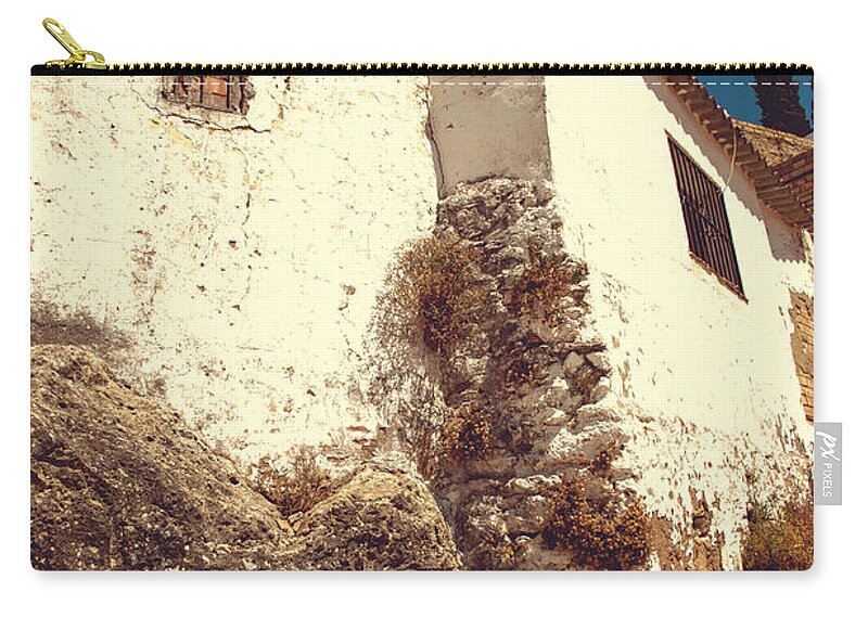 Spain Zip Pouch featuring the photograph White Houses of Ronda. Spain by Jenny Rainbow