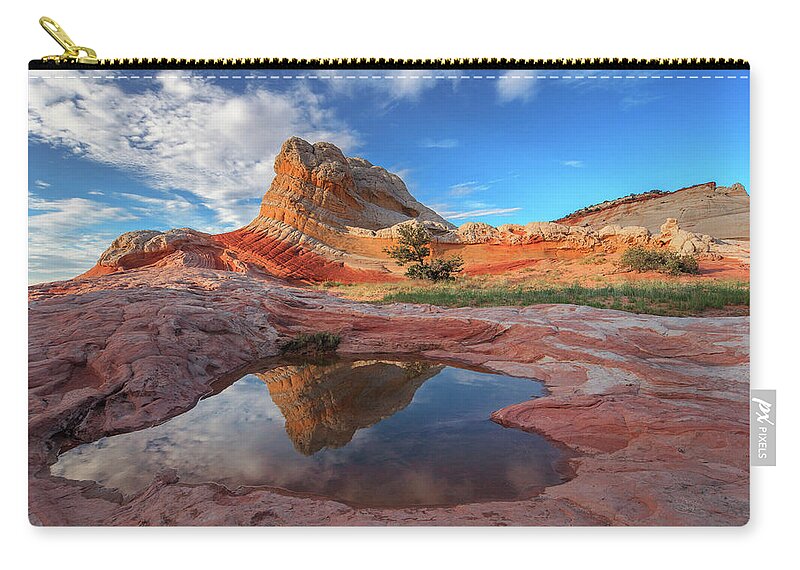 Tranquility Zip Pouch featuring the photograph White Pocket, Vermilionarizona by Gleb Tarro