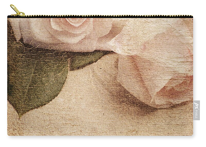 Roses Zip Pouch featuring the photograph White Roses by Jelena Jovanovic