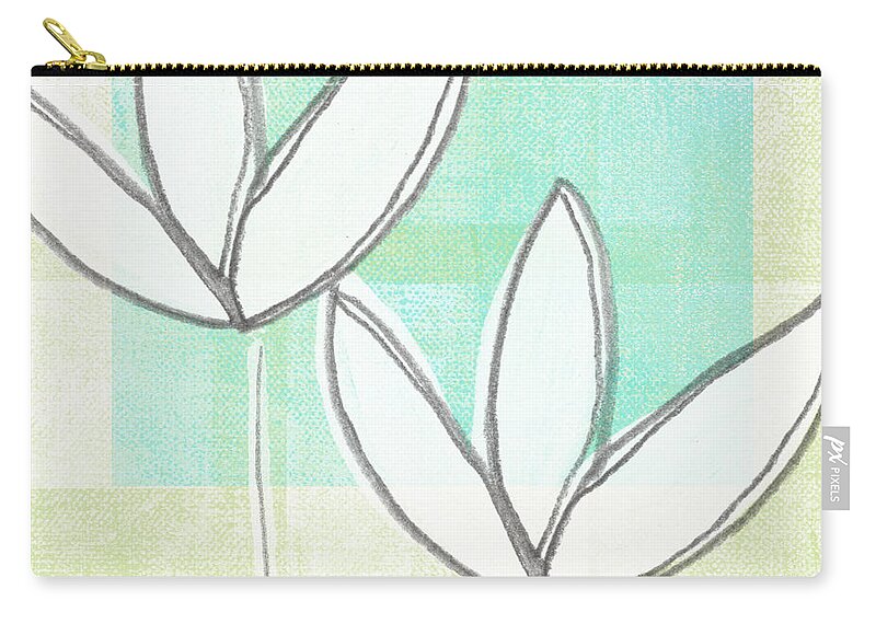 Flowers Carry-all Pouch featuring the painting White Tulips by Linda Woods