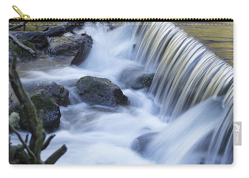 River Clwyd Carry-all Pouch featuring the photograph White Water by Spikey Mouse Photography
