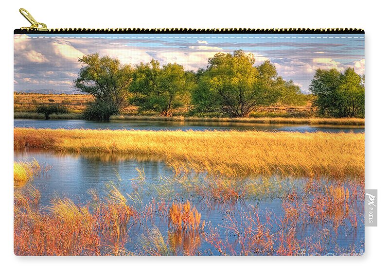 Whitewater Draw Zip Pouch featuring the photograph Whitewater Draw by Charlene Mitchell