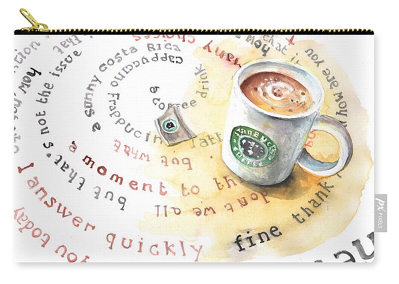 Travel Zip Pouch featuring the painting Who are you today by Miki De Goodaboom