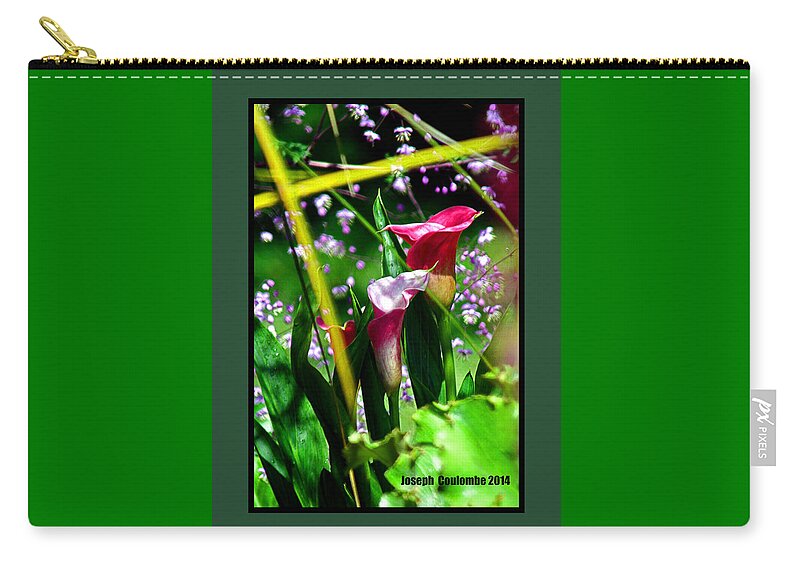 Wild Flowers Zip Pouch featuring the digital art Wild Flowers Captured by Joseph Coulombe