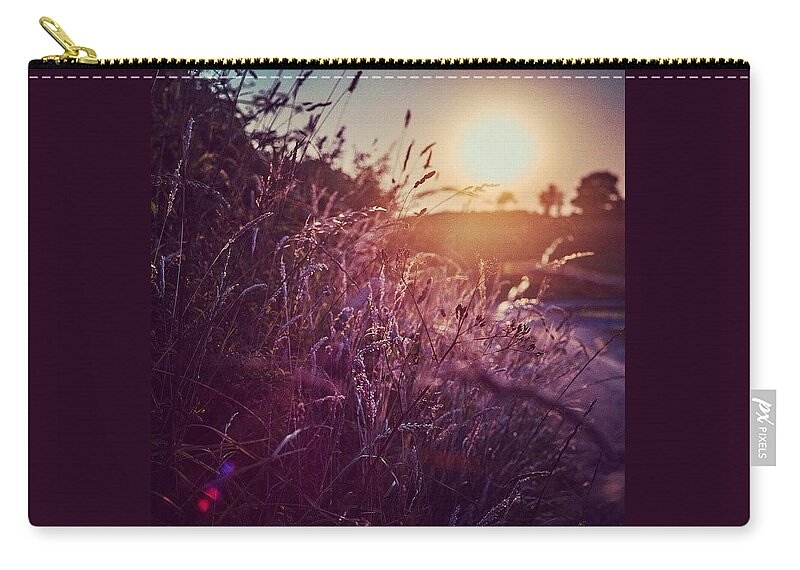 Farm Zip Pouch featuring the photograph Wild Grasses. Life Is Supposed To Be by Aleck Cartwright