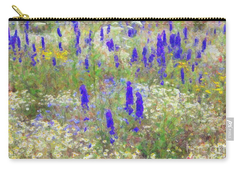 Wildflowers Zip Pouch featuring the photograph Wildflower Watercolour by Tim Gainey