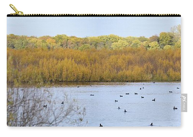 Willows Zip Pouch featuring the photograph Willows Of October by Bonfire Photography