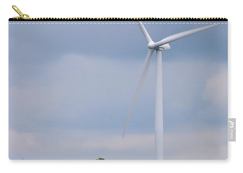 Environmental Conservation Zip Pouch featuring the photograph Wind Turbine Farm In Upper New York by John Cardasis