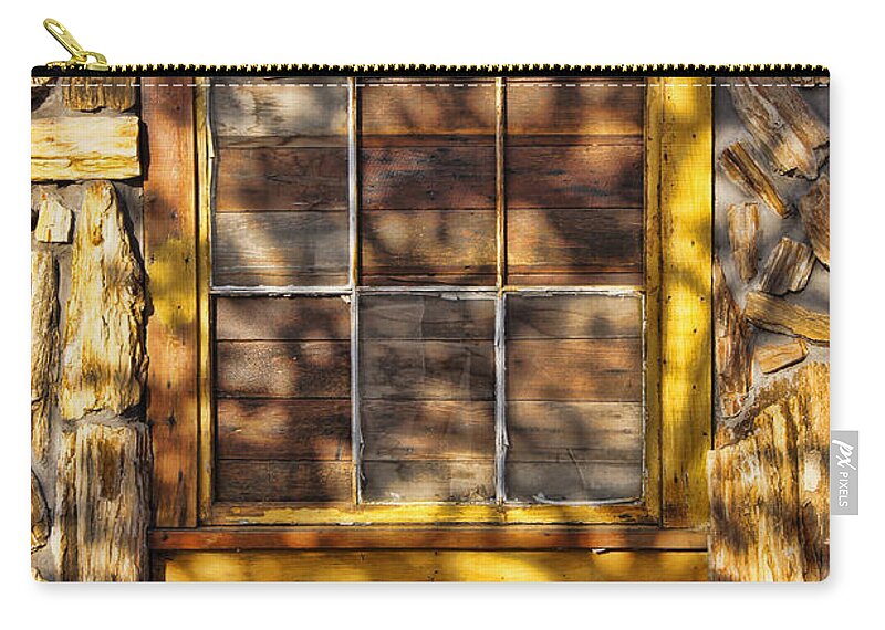 Window Zip Pouch featuring the photograph Window at Babe's Chicken by Kathy Churchman