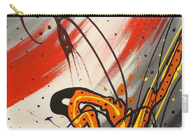 Windsurfer Carry-all Pouch featuring the painting Windsurfer Center by Darren Robinson