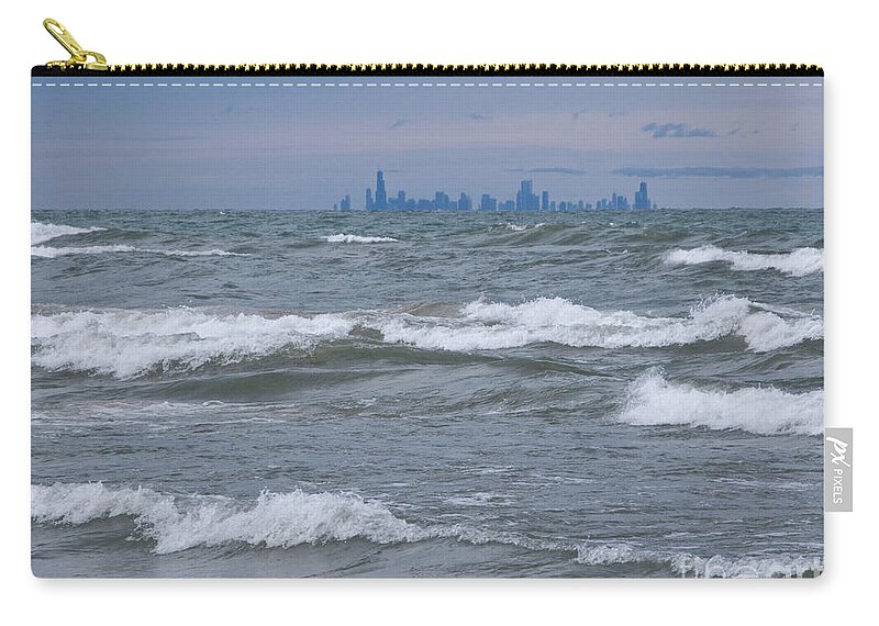 Chicagoland Zip Pouch featuring the photograph Windy City Skyline by Ann Horn