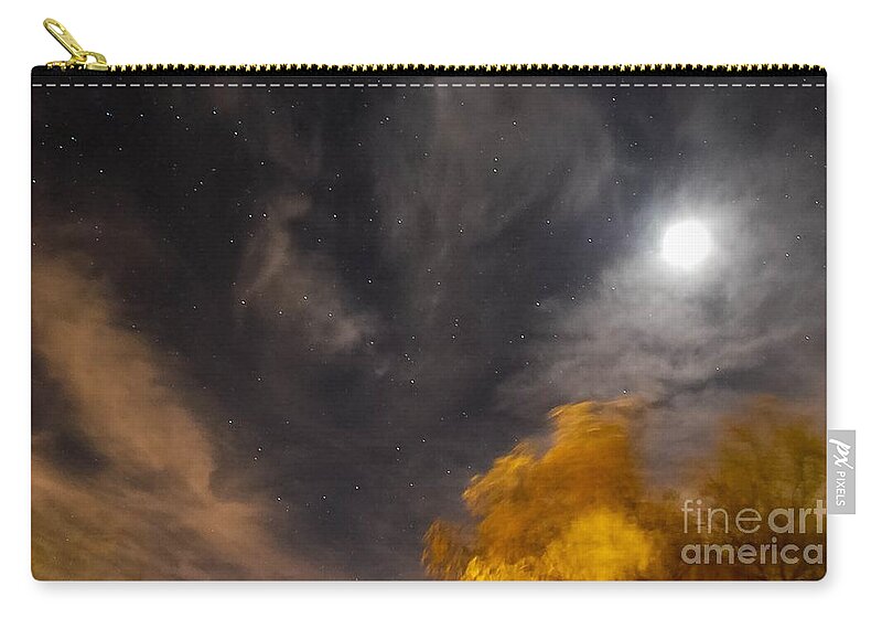 Desert Moon Zip Pouch featuring the photograph Windy NighT by Angela J Wright