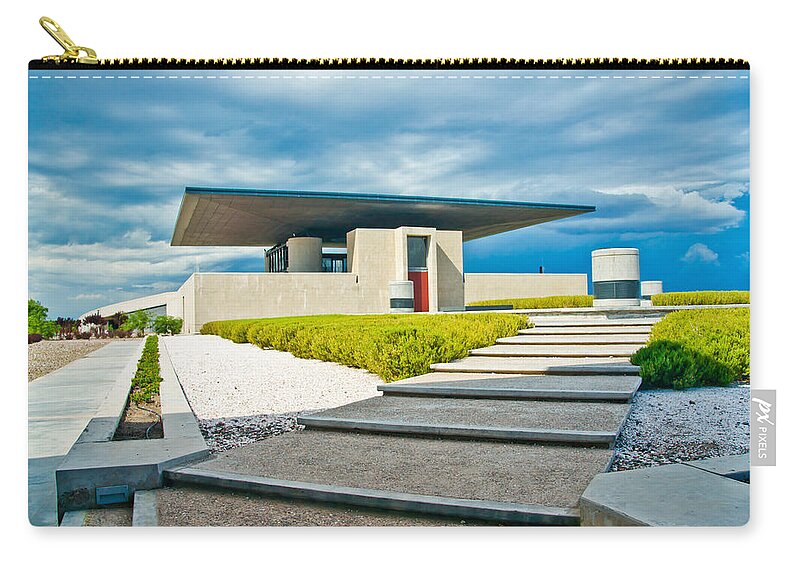 Clouds Zip Pouch featuring the photograph Winery Modernism by Kent Nancollas