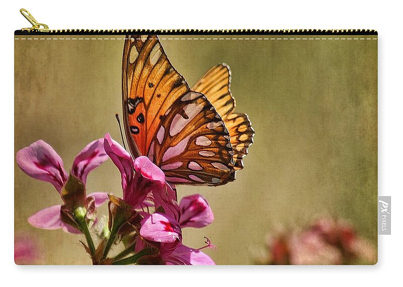 Butterfly Zip Pouch featuring the photograph Winged Beauty by Peggy Hughes