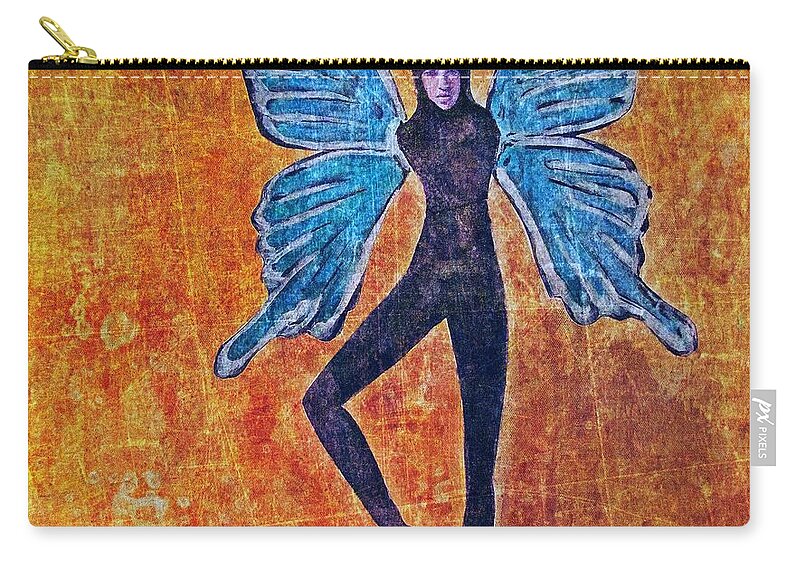 Women Zip Pouch featuring the digital art Wings 16 by Maria Huntley