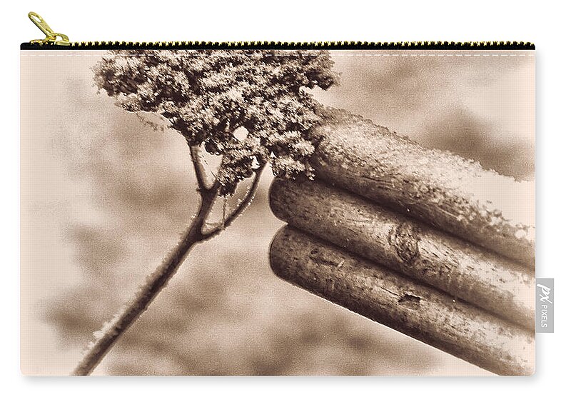 Frost Zip Pouch featuring the photograph Winter Frost by Ron Roberts