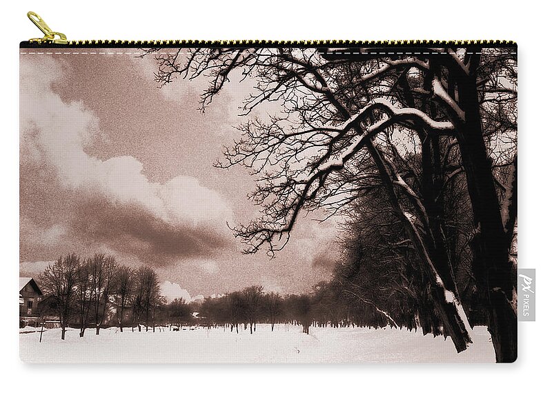 Winter Zip Pouch featuring the photograph Winter Tale by Nina Ficur Feenan