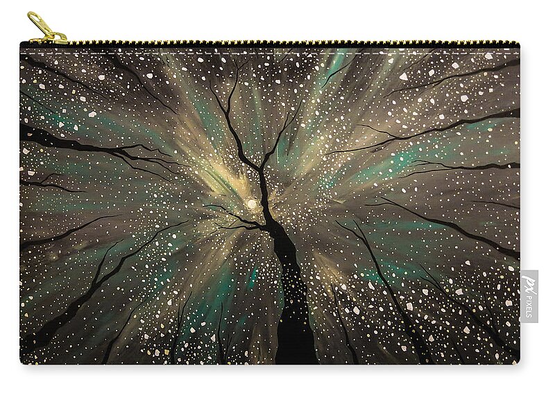 Winter Zip Pouch featuring the painting Winter's Trance by Joel Tesch
