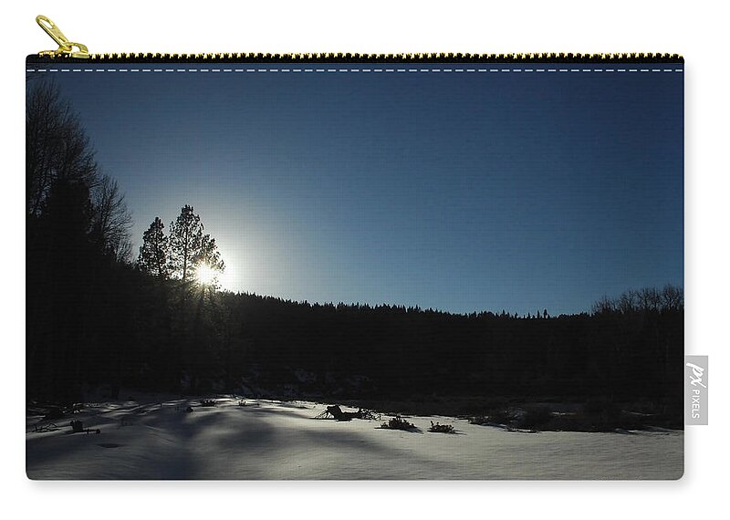 Winter Zip Pouch featuring the photograph Winter's Twilight by Donna Blackhall