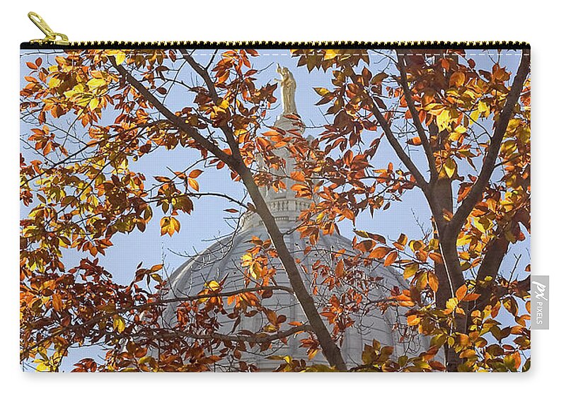 Capitol Carry-all Pouch featuring the photograph Wisconsin Capitol by Steven Ralser