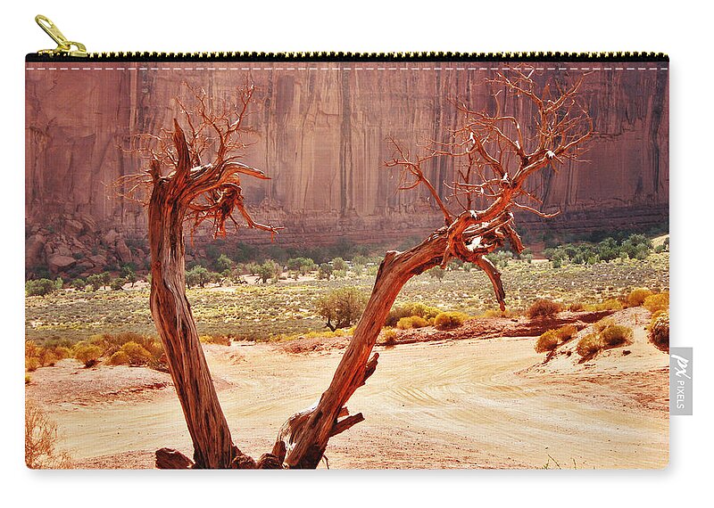 Sedona Zip Pouch featuring the photograph Witch Way Did They Go? by Sylvia Thornton