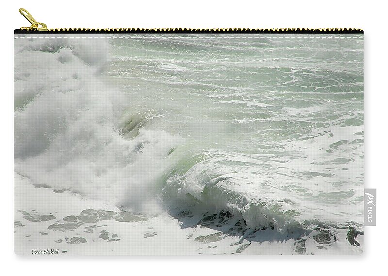 Ocean Zip Pouch featuring the photograph With Foam Please by Donna Blackhall