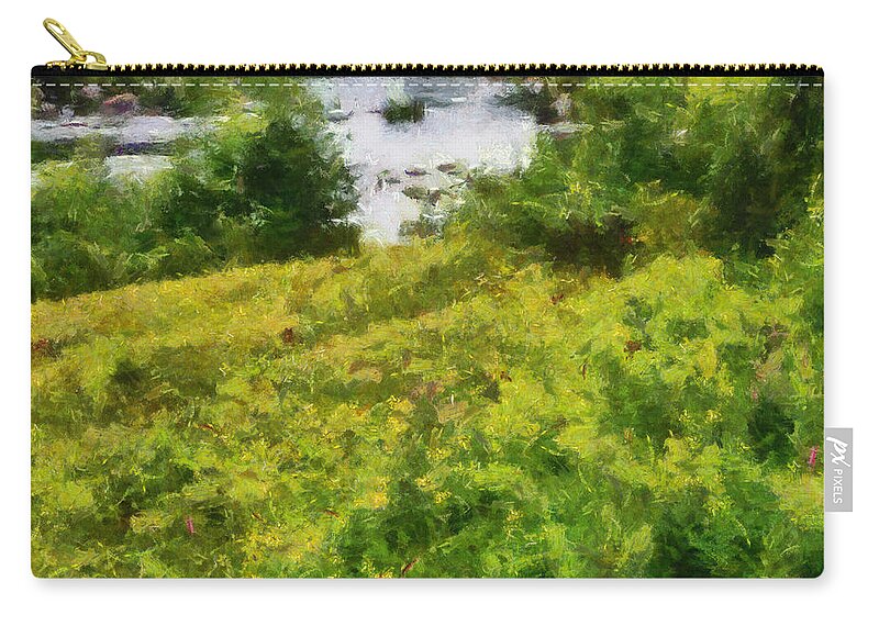 River Zip Pouch featuring the painting Wolf River by Michelle Calkins