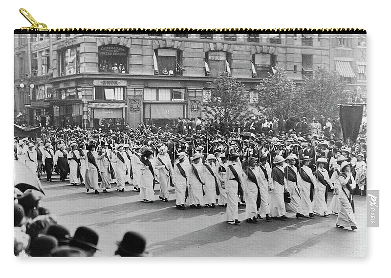 1913 Zip Pouch featuring the photograph Women's Rights Parade, 1913 by Granger