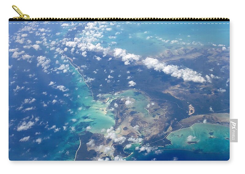 Caribbean Sea Zip Pouch featuring the photograph Wonders From Above by Laurie Search