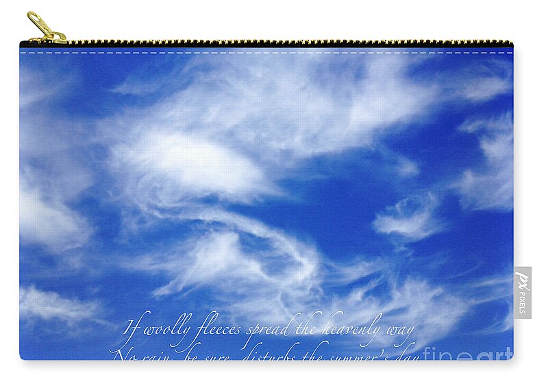 Sky Zip Pouch featuring the photograph Wooly Fleeces by Gwyn Newcombe