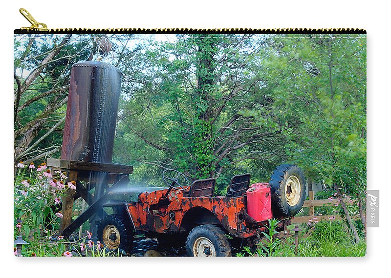 Lexington Zip Pouch featuring the photograph Wrong Turn by Charles Hite