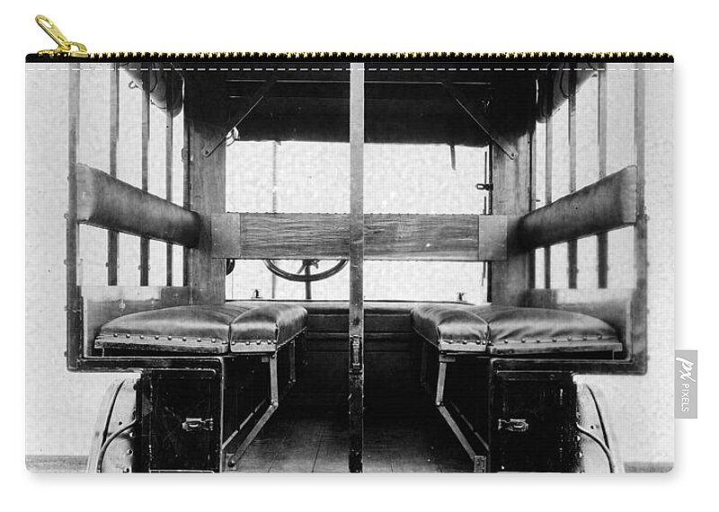 1918 Zip Pouch featuring the photograph Ww I Red Cross Ambulance by Granger