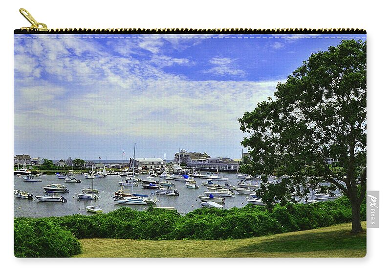 Wychmere Harbor Zip Pouch featuring the photograph Wychmere Harbor by Allen Beatty