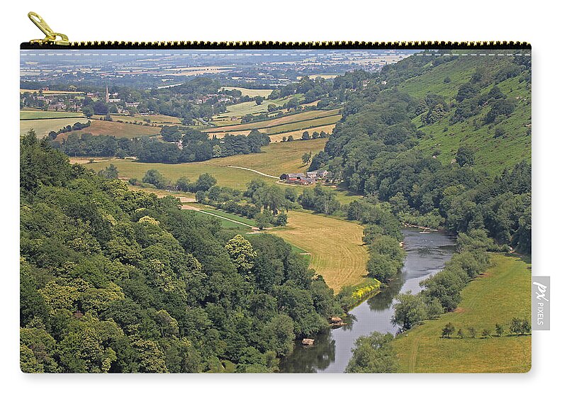 Wye Valley Zip Pouch featuring the photograph Wye Valley by Tony Murtagh