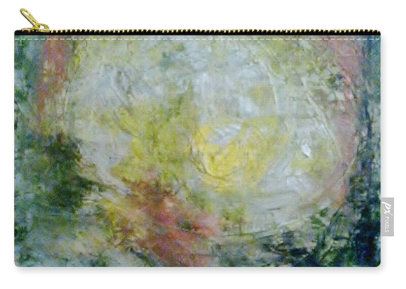 Abstract Painting Zip Pouch featuring the painting Y - liesii by KUNST MIT HERZ Art with heart