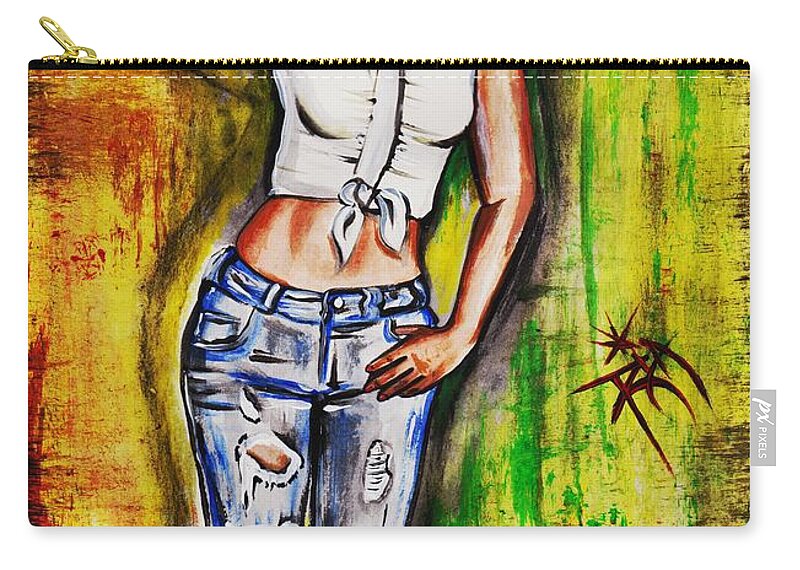 Artbyria Zip Pouch featuring the photograph Ya feel Me by Artist RiA