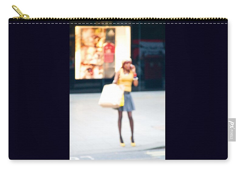 Young Woman Photographs Zip Pouch featuring the photograph Yellow Shoes by David Davies