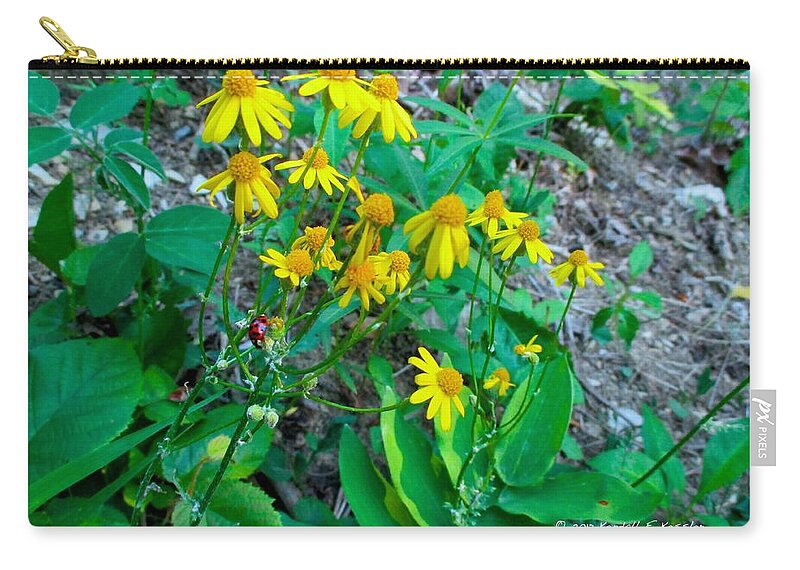  Yellow Zip Pouch featuring the photograph Yellow Tilt by Kendall Kessler