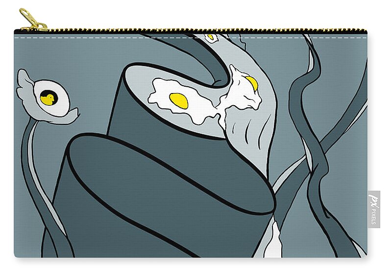 Coo Coo Ca Choo Zip Pouch featuring the digital art Yoked by Craig Tilley