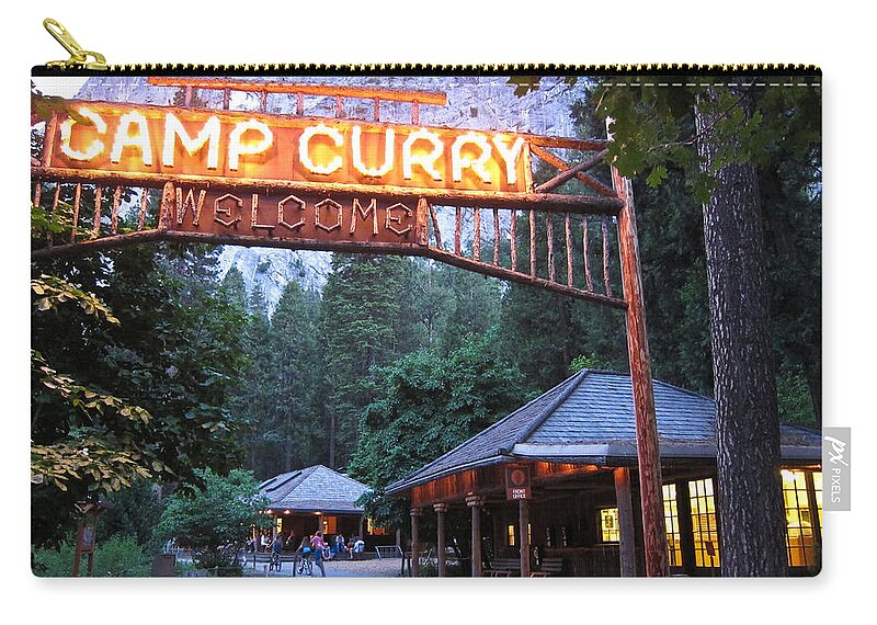 Yosemite Curry Village Zip Pouch featuring the photograph Yosemite Curry Village by Shane Kelly