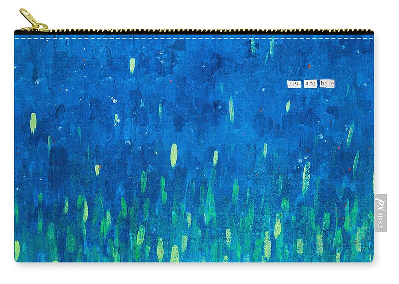  Zip Pouch featuring the painting You Are Here by Stefanie Forck